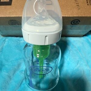 Dr. Brown's Clear Baby Bottle with Green Insert